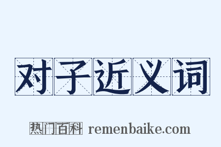 对子近义词是什么意思的图片